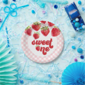 Aardbei Berry First Birthday Paper Borden Papieren Bordje (Feest)