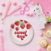 Aardbei Berry First Birthday Paper Borden Papieren Bordje (Feest)