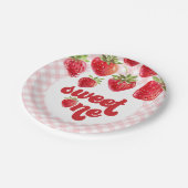 Aardbei Berry First Birthday Paper Borden Papieren Bordje (Gekanteld)