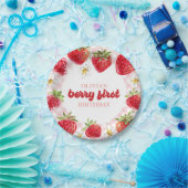 Aardbei Berry First Birthday Papieren Bordje (Feest)