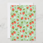 Aardbei Berry First Birthday Party Kaart (Achterkant)