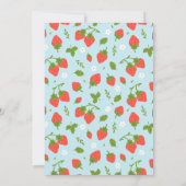 Aardbei Berry First Birthday Party Kaart (Achterkant)