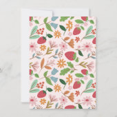 Aardbei Berry First Birthday Party Kaart (Achterkant)