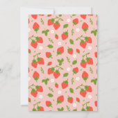 Aardbei Berry First Birthday Party Kaart (Achterkant)