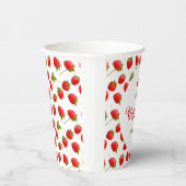 Aardbei Berry First Birthday Party Papieren Bekers (Rechts)