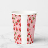 Aardbei Berry First Birthday Party Papieren Bekers (Rechts)