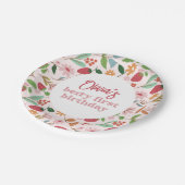 Aardbei Berry First Birthday Party Papieren Bordje (Gekanteld)