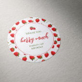 Aardbei Berry First Birthday Party Ronde Sticker