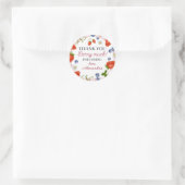 Aardbei Berry First Birthday Ronde Sticker (Tas)