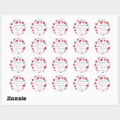 Aardbei Berry First Birthday Ronde Sticker (Vel)
