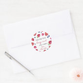 Aardbei Berry First Birthday Ronde Sticker (Envelop)