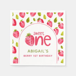 Aardbei Berry First Birthday Servet