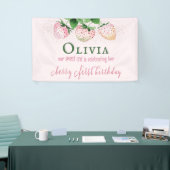 Aardbei Berry First Birthday Spandoek (Beurs)