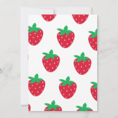 Aardbei Berry First Girl 1e verjaardag Kaart (Achterkant)