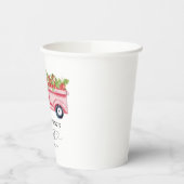 Aardbei Berry First Girl 1e verjaardag Papieren Bekers (Links)