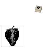 Aardbei Berry Fruit Rubber Stamp Rubberstempel (Gestempeld)
