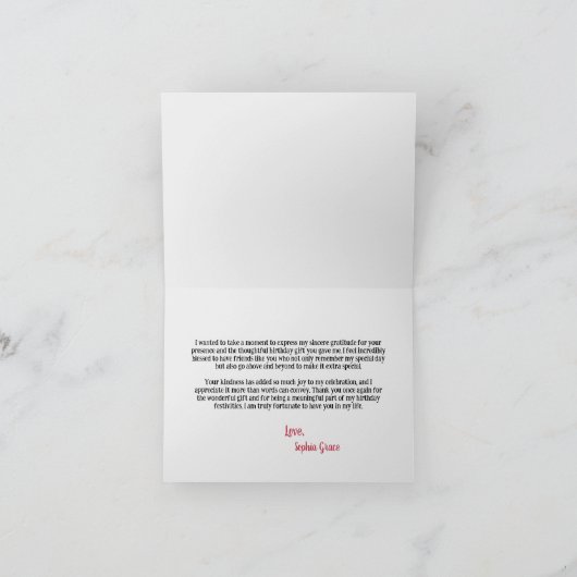 Aardbei Berry Sweet 1st Birthday Party Bedankkaart (Binnen)