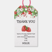 Aardbei Berry Sweet 1st Birthday Party Cadeaulabel (Voorkant)