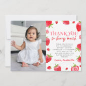 Aardbei Berry Sweet Afbeelding verjaardagsfeestje Bedankkaart (Voorkant)