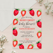 Aardbei Berry Sweet Baby shower Acryl Uitnodigingen