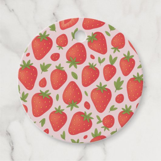 Aardbei Berry Sweet Baby shower Bedankjes Labels (Voorkant)