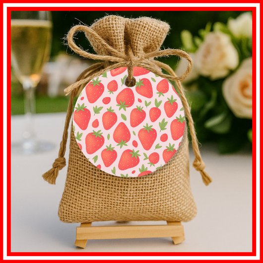 Aardbei Berry Sweet Baby shower Bedankjes Labels