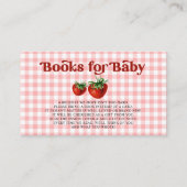 Aardbei Berry Sweet Baby shower Book Request Reque Informatiekaartje (Voorkant)