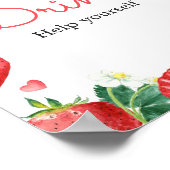 Aardbei Berry Sweet Baby shower Drinken Poster (Hoek)