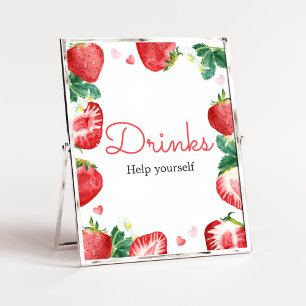 Aardbei Berry Sweet Baby shower Drinken Poster