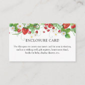 Aardbei Berry Sweet Baby shower Informatiekaartje (Voorkant)