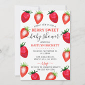Aardbei Berry Sweet Baby shower Kaart (Voorkant)