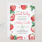 Aardbei Berry Sweet Baby shower Kaart (Voorkant)