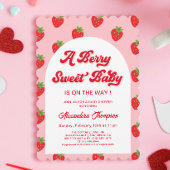Aardbei Berry Sweet Baby shower Kaart