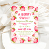 Aardbei Berry Sweet Baby shower Kaart