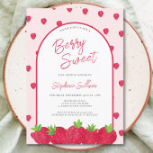 Aardbei Berry Sweet Baby shower Kaart