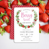 Aardbei Berry Sweet Baby shower Kaart
