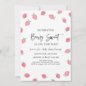 Aardbei Berry Sweet Baby shower Kaart (Voorkant)