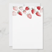 Aardbei Berry Sweet Baby shower Kaart (Achterkant)
