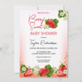 Aardbei Berry Sweet Baby shower Kaart (Voorkant)