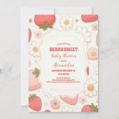 Aardbei Berry Sweet Baby shower Kaart (Voorkant)