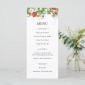 Aardbei Berry Sweet Baby shower Menu (Staand voorkant)
