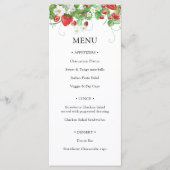 Aardbei Berry Sweet Baby shower Menu (Voorkant)