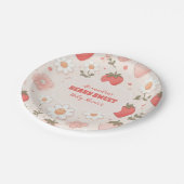 Aardbei Berry Sweet Baby shower Papieren Bordje (Gekanteld)