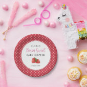Aardbei Berry Sweet Baby shower Papieren Bordje (Feest)