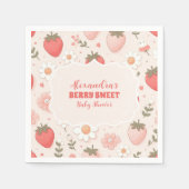 Aardbei Berry Sweet Baby shower Servet (Voorkant)
