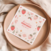 Aardbei Berry Sweet Baby shower Servet