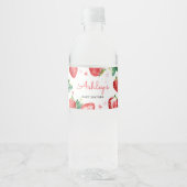 Aardbei Berry Sweet Baby shower Waterfles Etiket (Voorkant)