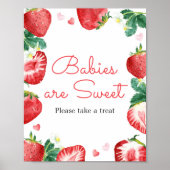 Aardbei Berry Sweet Baby's zijn zoet Poster (Voorkant)