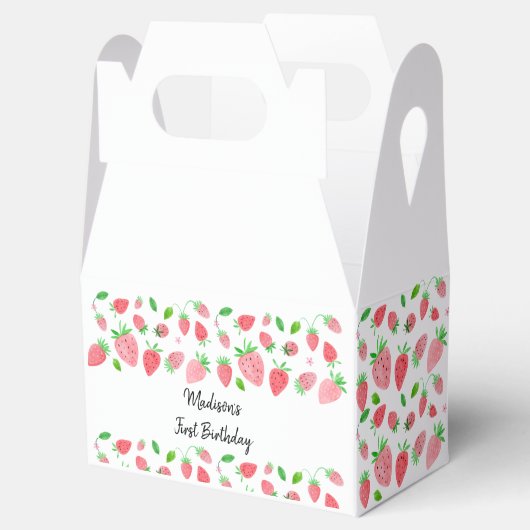 Aardbei Berry Sweet Birthday Bedankdoosjes (Geopend)