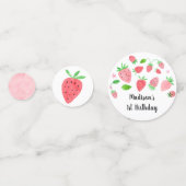 Aardbei Berry Sweet Birthday Confetti (Achterkanten)